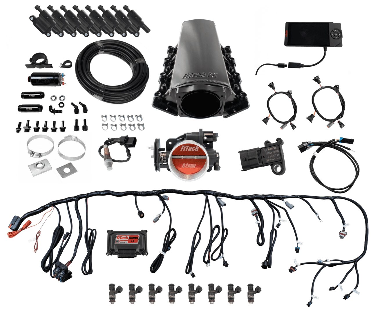 Ultimate LS Master Kit w/70001 Kit Plus Inline Fuel Pump Kit, w/ led coil pack set