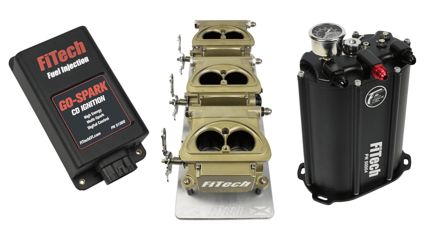 Go EFI 3×2 Tri Power EFI Classic Gold External ECU, w/ Force Fuel, Fuel Delivery System, w/CDI box