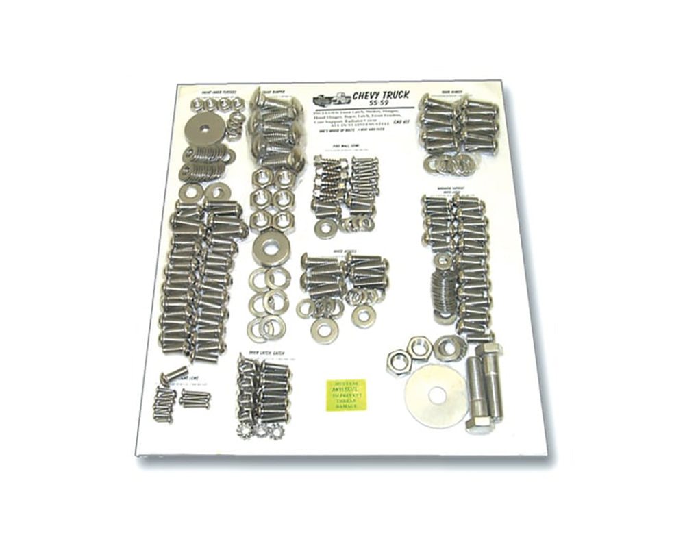 1947-1950 COMPLETE Bed Bolt Kit Polished Stainless Steel Chevrolet Truck