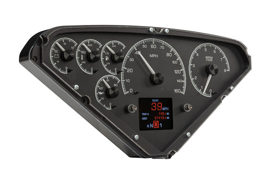 1955-1959 Chevrolet Truck Dakota Digital HDX Analog & Digital Instrument System - Black Alloy Background