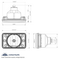 4" X 6" Crystal Projection Headlight With 6 White LED Position Light - High Beam