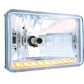 ULTRALIT - 4" X 6" Crystal Headlight With 9 Amber LED Position Light - High Beam