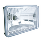 ULTRALIT - 4" X 6" Crystal Headlight With 9 Amber LED Position Light - High Beam