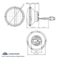UNIVERSAL ULTRALIT - 8 High Power LED 5-3/4" Headlight - Silver
