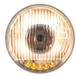 ULTRALIT - 5-3/4" Crystal Halogen Headlight With 5 LED Position Lights