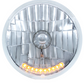 7" Crystal Headlight with Amber LED Turn Signal Must be wired