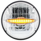 UNIVERSAL ULTRALIT - 3 High Power LED 7" Headlight With 10 Amber LED Position Light