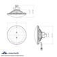 UNIVERSAL ULTRALIT - 7" Crystal Headlight With Amber LED Halo Ring