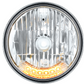 UNIVERSAL ULTRALIT - 7" Crystal Headlight With 6 Amber LED Position Light