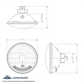 UNIVERSAL ULTRALIT - 7" Crystal Headlight With 6 Amber LED Position Light