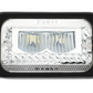 ULTRALIT - Heated 4" X 6" LED Headlight With Glass Lens & Aluminum Housing - High Beam - Chrome