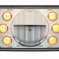 ULTRALIT - 4" X 6" LED Headlight With Dual Function 6 Amber LED Position Lights - Low Beam