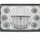 ULTRALIT - 4" X 6" LED Headlight With Dual Function 6 Amber LED Position Lights - Low Beam