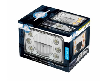 ULTRALIT - 4" X 6" LED Headlight With Dual Function 6 Amber LED Position Lights - Low Beam