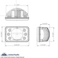 ULTRALIT - 4" X 6" LED Headlight With Dual Function 6 Amber LED Position Lights - Low Beam