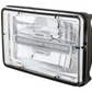 ULTRALIT - 4" X 6" Rectangular LED Headlight With White LED Position Light - High Beam