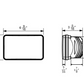 ULTRALIT - 4" X 6" Rectangular LED Headlight With White LED Position Light - High Beam