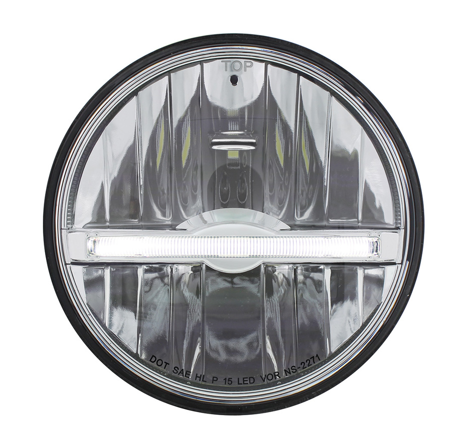 UNIVERSAL ULTRALIT - 9 LED 5-3/4" LED Headlight With White LED Position Light Bar