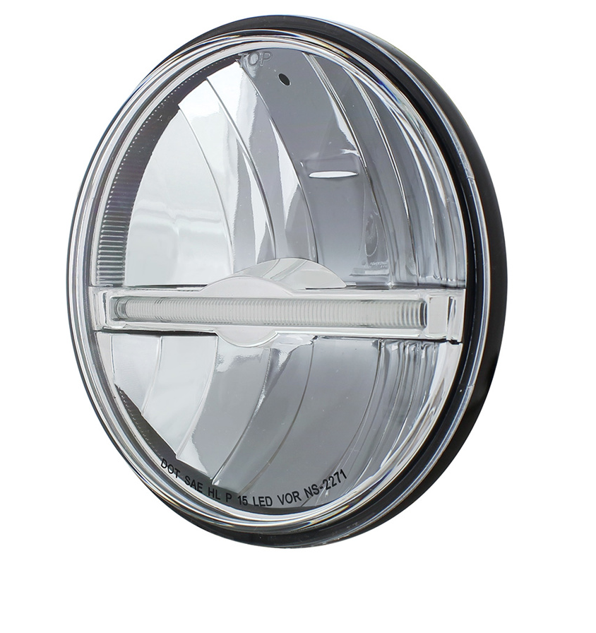 UNIVERSAL ULTRALIT - 9 LED 5-3/4" LED Headlight With White LED Position Light Bar