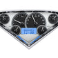 1955-1959 Chevrolet Truck Dakota Digital VHX Analog Instrument System Silver Alloy Background - Blue Lighting