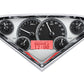 1955-1959 Chevrolet Truck Dakota Digital VHX Analog Instrument System Silver Alloy Background - Red Lighting
