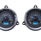 1954 Chevy Truck VHX System, Carbon Fiber Style Face, Blue Display VHX-54C-PU-C-B