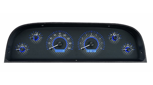 1960-1963 Chevrolet Pickup VHX System, Carbon Fiber Face, Blue Display VHX-60C-PU-C-B