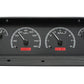 1964-1966 Chevrolet Pickup VHX System, Black Alloy Face, Red Display VHX-64C-PU-K-R