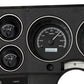 1973-1987 Chevy Pickup VHX System, Black Alloy Style Face, White Display VHX-73C-PU-K-W