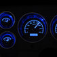 1973-1987 Chevy Pickup VHX System, Black Alloy Style Face, Blue Display VHX-73C-PU-K-B