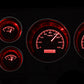 1973-1987 Chevy Pickup VHX System, Black Alloy Style Face, Red Display VHX-73C-PU-K-R