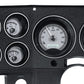 1973-1987 Chevy Pickup VHX System, Silver Alloy Style Face, White Display VHX-73C-PU-S-W