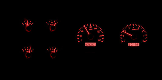1973-1987 Chevy Pickup VHX System, Carbon Fiber Style Face, Red Display VHX-73C-PU-C-R