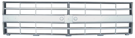 1985-1987 GRILLE ARGENT GRAY DUAL HEADLIGHT w/ MOLDING CHEVROLET TRUCK