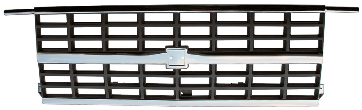 1988-1991 GRILLE CENTER CHROME SILVER DUAL HEADLIGHT CHEVROLET TRUCK