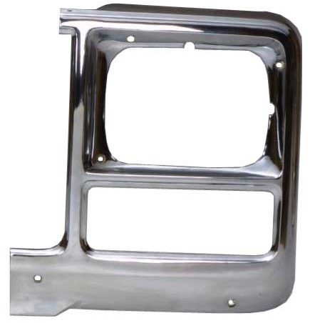 1980 HEADLAMP BEZEL SQUARE LH CHROME PLASTIC CHEVROLET TRUCK