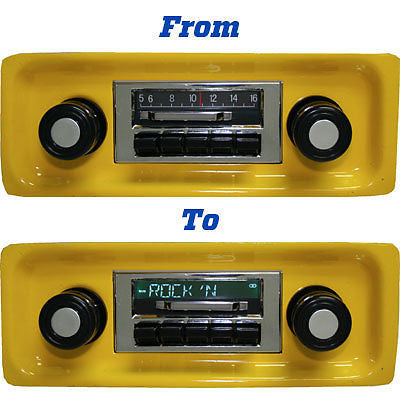 1967-1972 Chevrolet Truck AM/FM Slidebar Radio 300 Watts w/iPod Dock CD Controller USB Flash Drive Player
